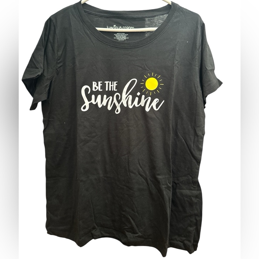 Luscious cream Black Sunshine Graphic Tee Size 2X